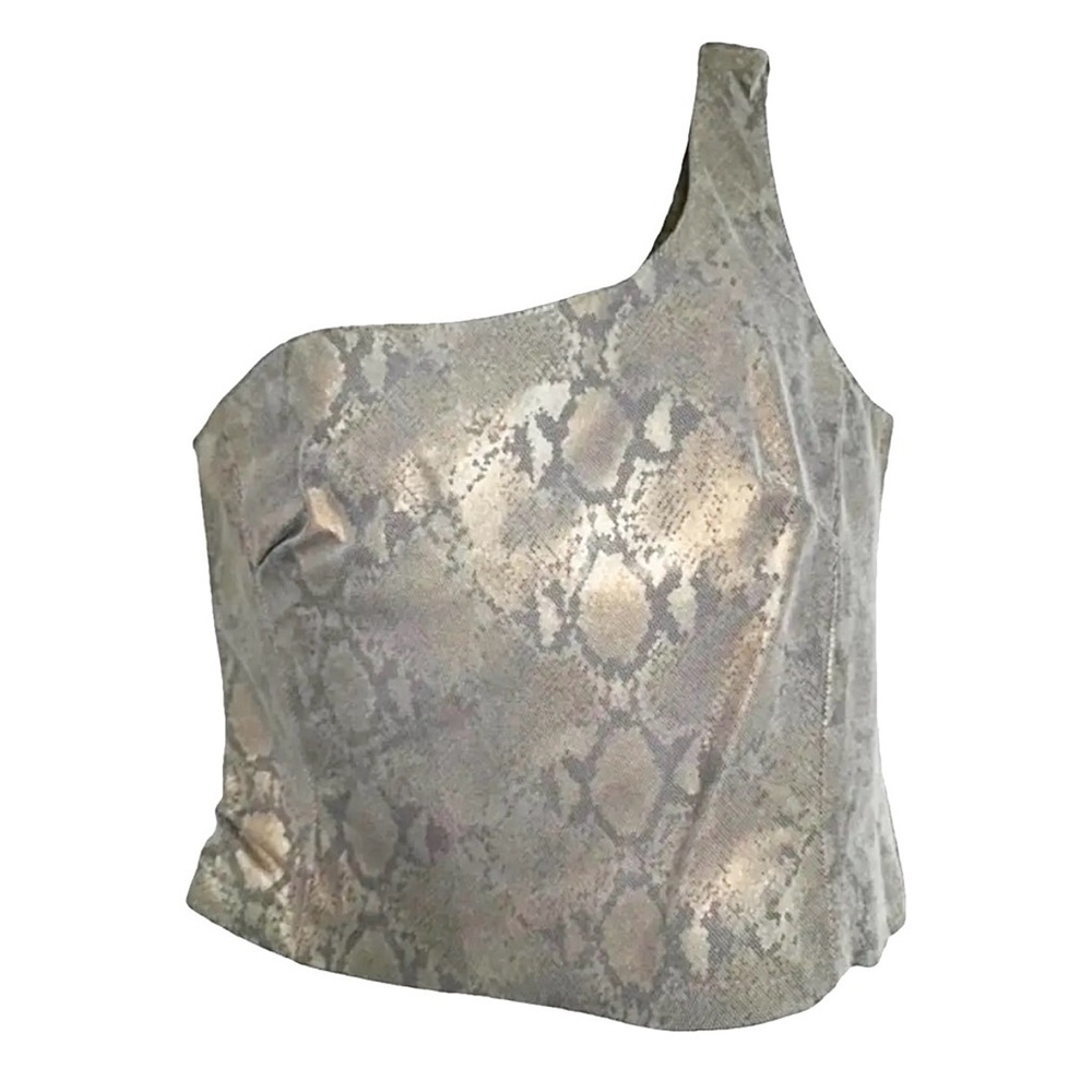 Danier One Shoulder Iridescent Python/Snakeskin S… - image 1